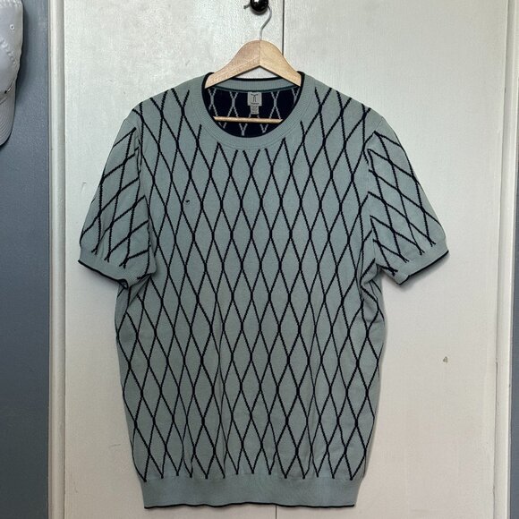Tristan, Wool-Like Top/Shirt, Light Blue Pattern - Picture 1 of 4